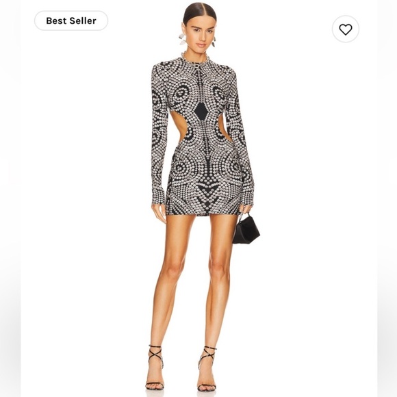 NWT- NORMA KAMALI Cut Out Dress in Studs - Picture 1 of 6